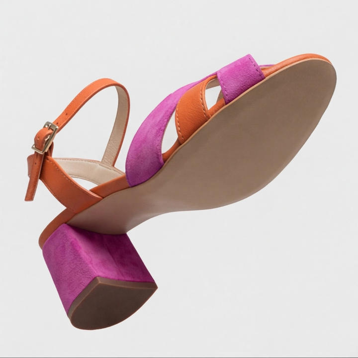 Amanda | Orthopedic Heels – Modern Color Block Design for Women