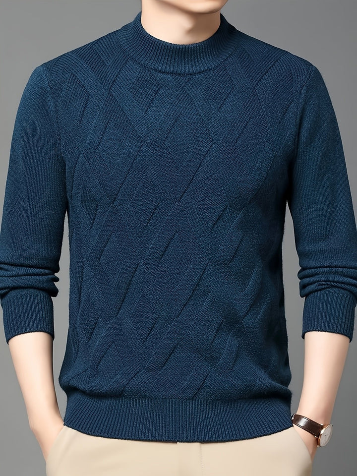 Elysian | Textured Mock-Neck Sweater for Effortless Style