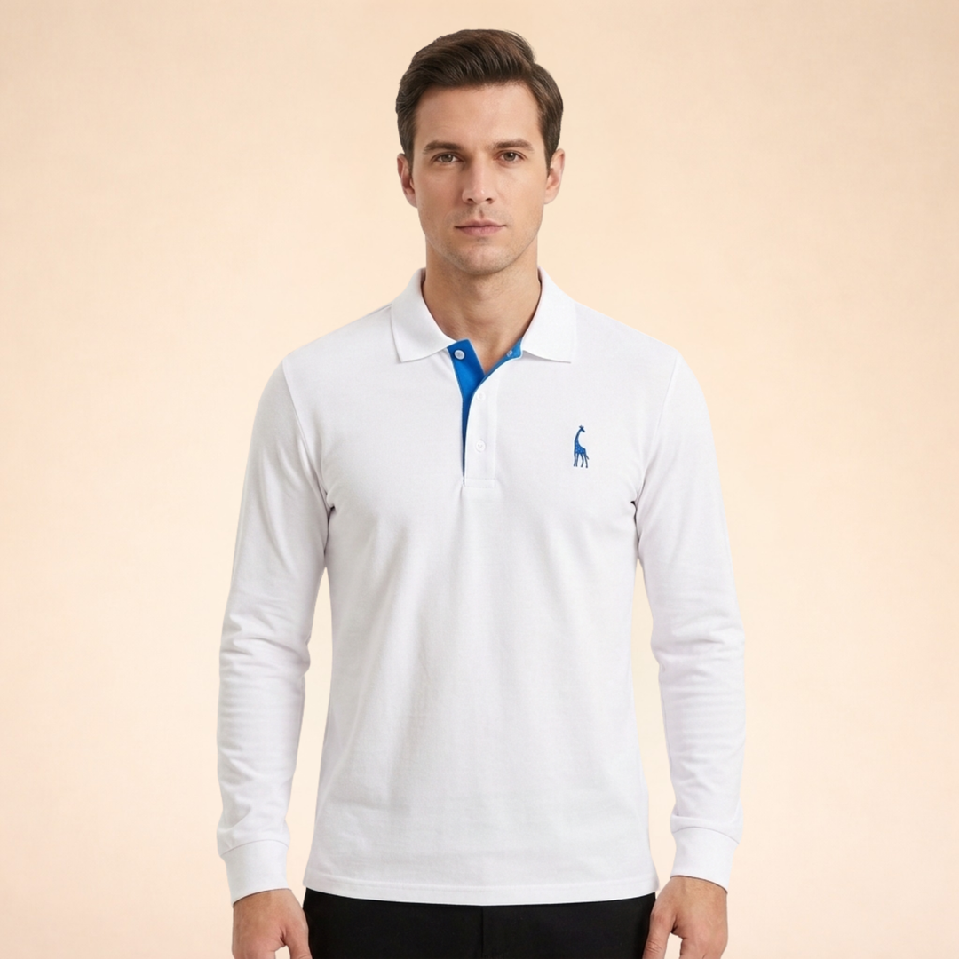 David | Polo a Maniche Lunghe Elegante e Confortevole
