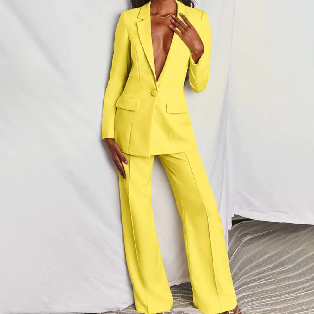 Celeste | Completo moderno a due pezzi con blazer e pantaloni