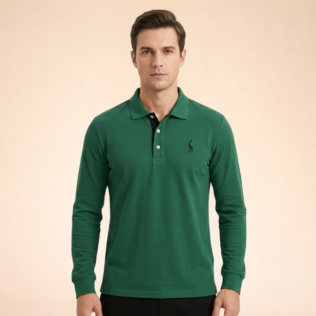 David | Polo a Maniche Lunghe Elegante e Confortevole
