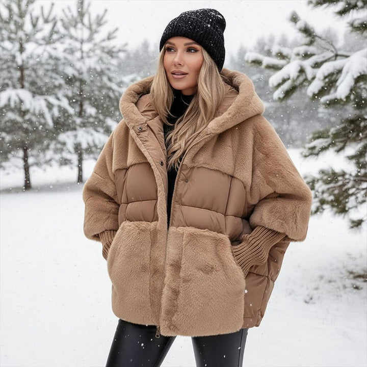 Cozevia | Quilted Hooded Jacket – Oversized Fit for Women