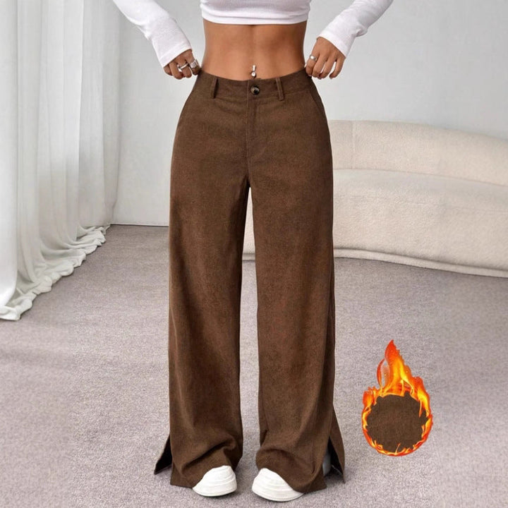 Victoria | Elegant And High-Waist Slit Wide Leg Pants