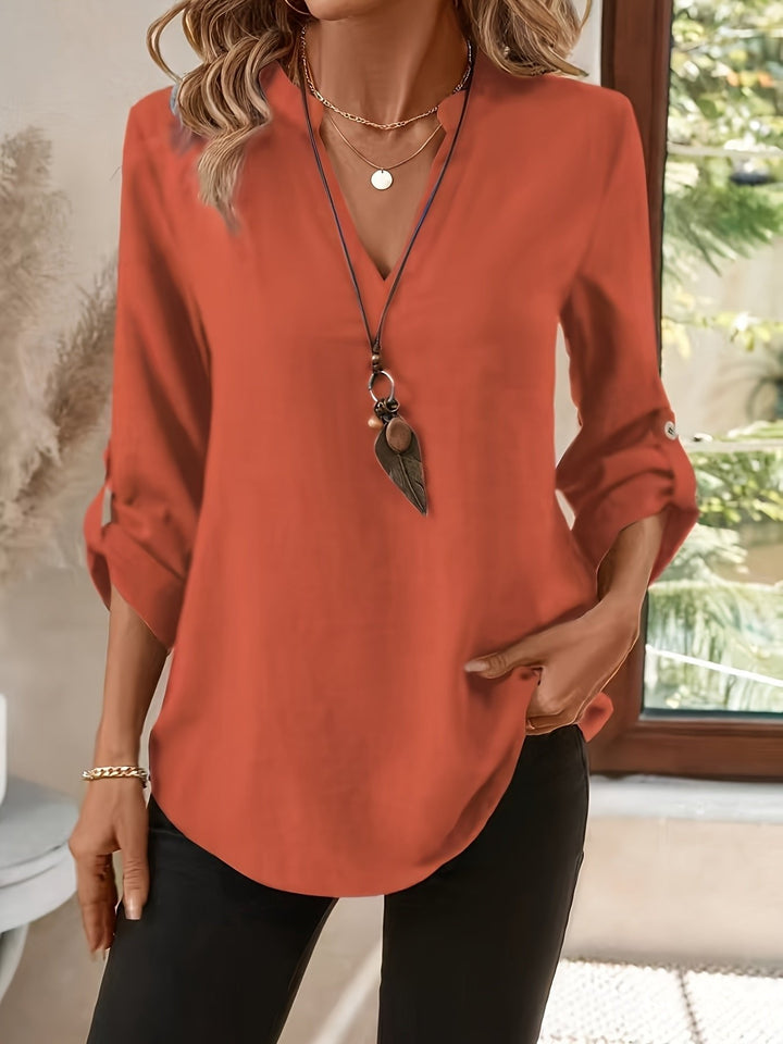 Corinne | V-Neck Blouse – Effortless Everyday Style for Women
