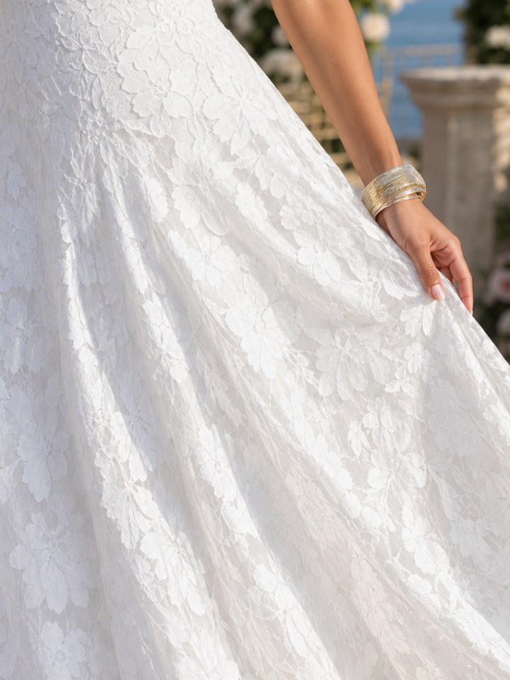 Lace Maxi Dress with Spaghetti Straps