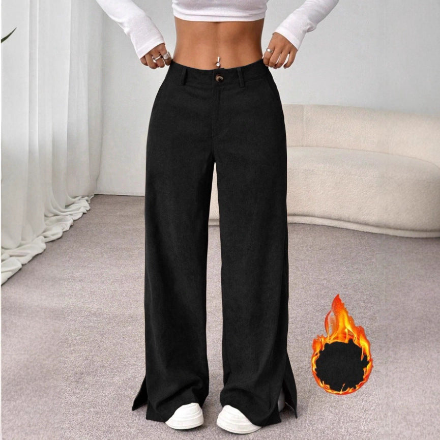 Victoria | Elegant And High-Waist Slit Wide Leg Pants