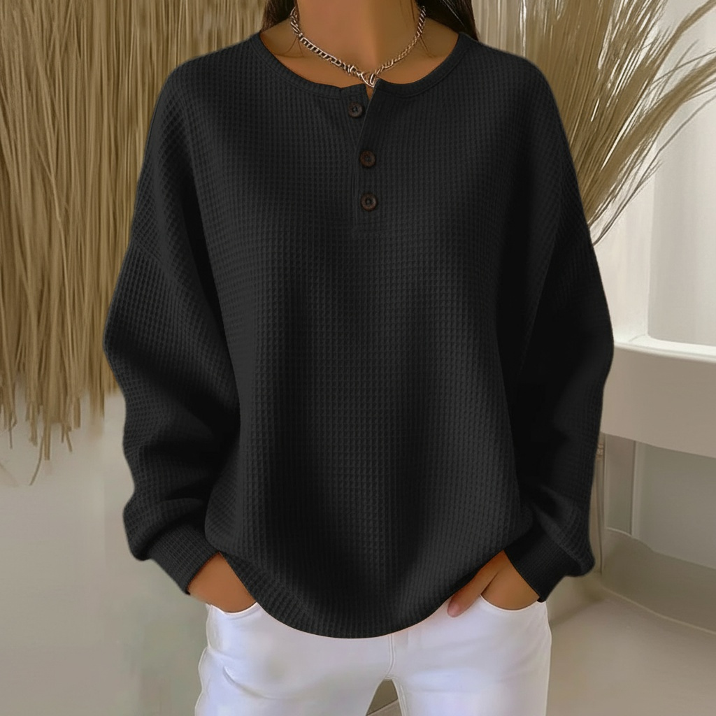 Hannah | Cozy And Versatile Waffle Knit Sweater
