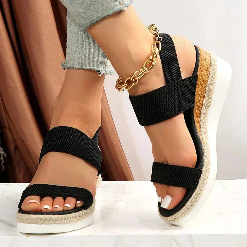 Emilia | Orthopedic Platform Sandals with Crisscross Straps