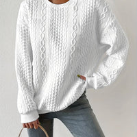 Isabelle | Cozy and Timeless Cable Knit Crew Neck Sweatshirt