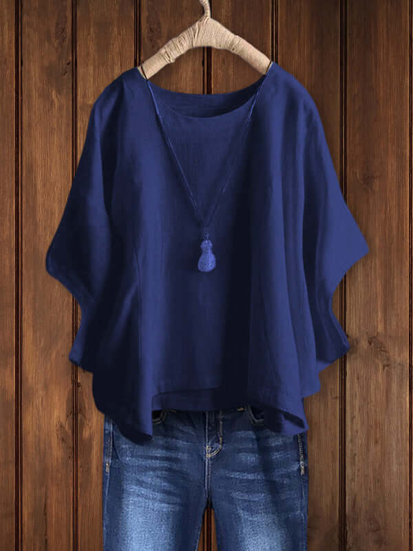 Maya | Casual Dolman Sleeve Round Neck Tunic Top