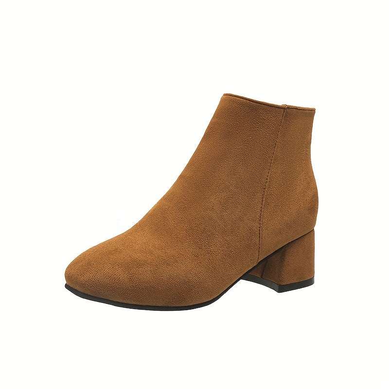 Adeline | Suede-Look Chelsea Ankle Boots with a Comfortable Low Heel
