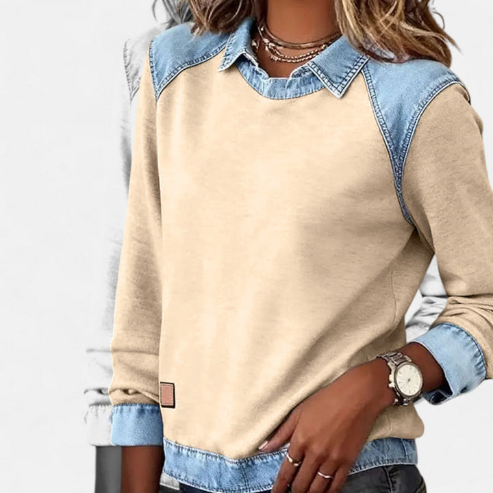 Gemma | Modern And Comfortable Long-Sleeve Knit Sweatshirt