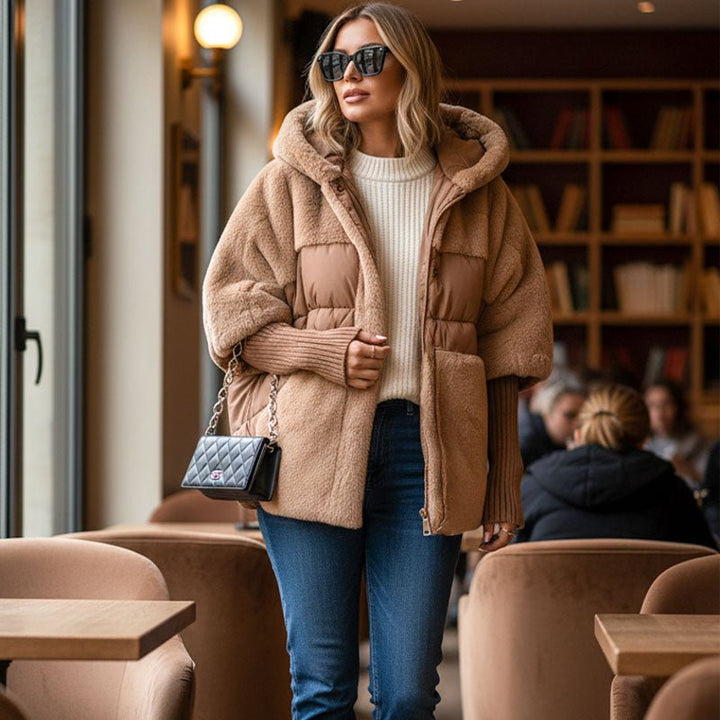 Cozevia | Quilted Hooded Jacket – Oversized Fit for Women