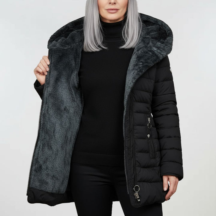 Nora | Long Waterproof Hooded Winter Jacket