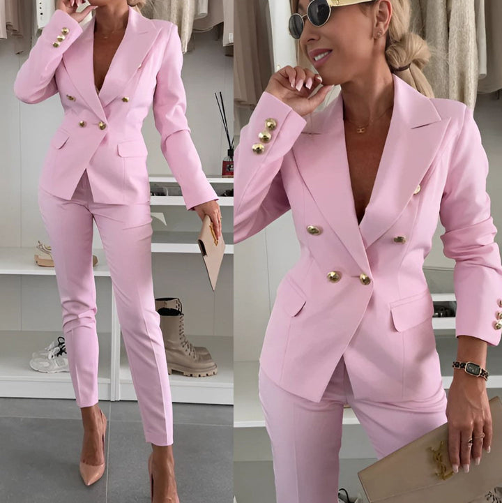 Vivienne | Elegant Double-Breasted Blazer and Trouser