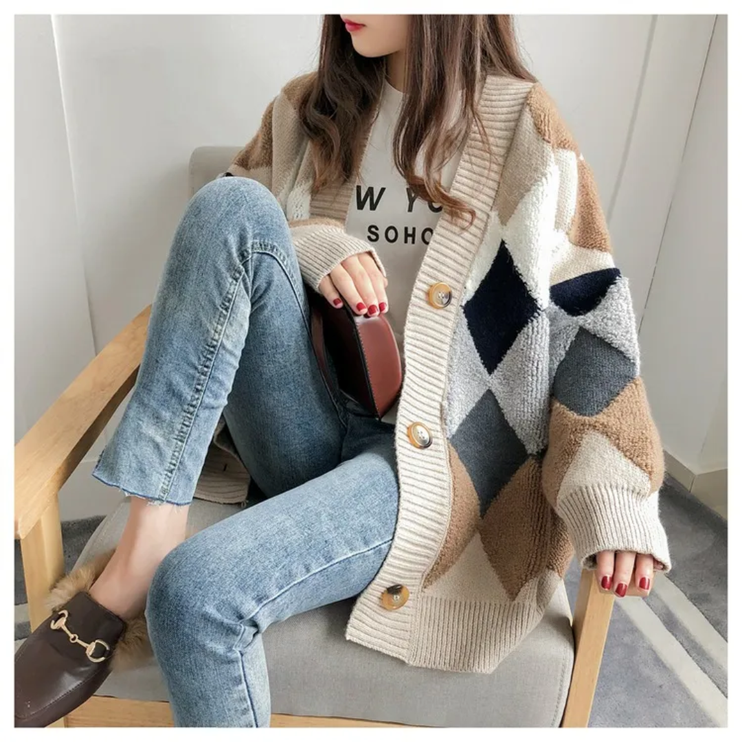 Sophia | Chic And Cozy Oversized Knit Cardigan