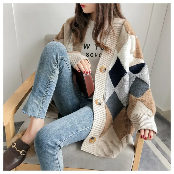 Sophia | Chic And Cozy Oversized Knit Cardigan