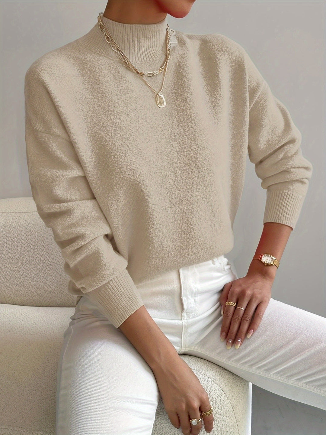 Isabella | Cozy And Elegant Turtleneck Knit Sweater
