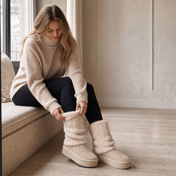 SnugLift | Faux-Fur Platform Mid-Calf Winter Boots