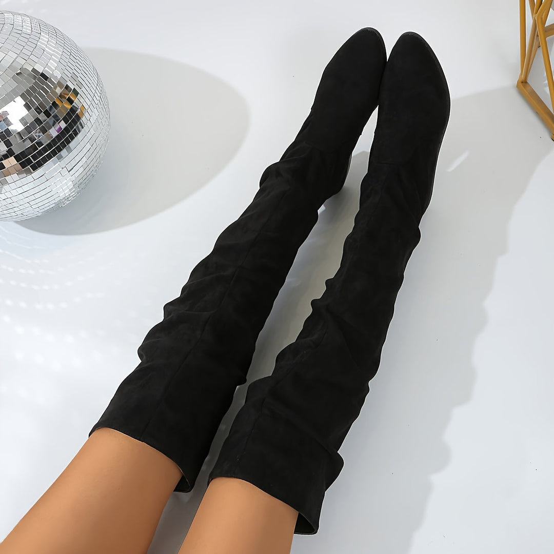 Natalia | Chic Slouchy Over The Knee High Boots