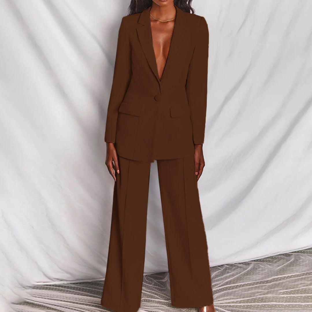 Celeste | Completo moderno a due pezzi con blazer e pantaloni