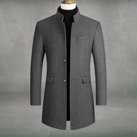 Lennox | Modern Slim-Fit Wool Coat with Stand Collar
