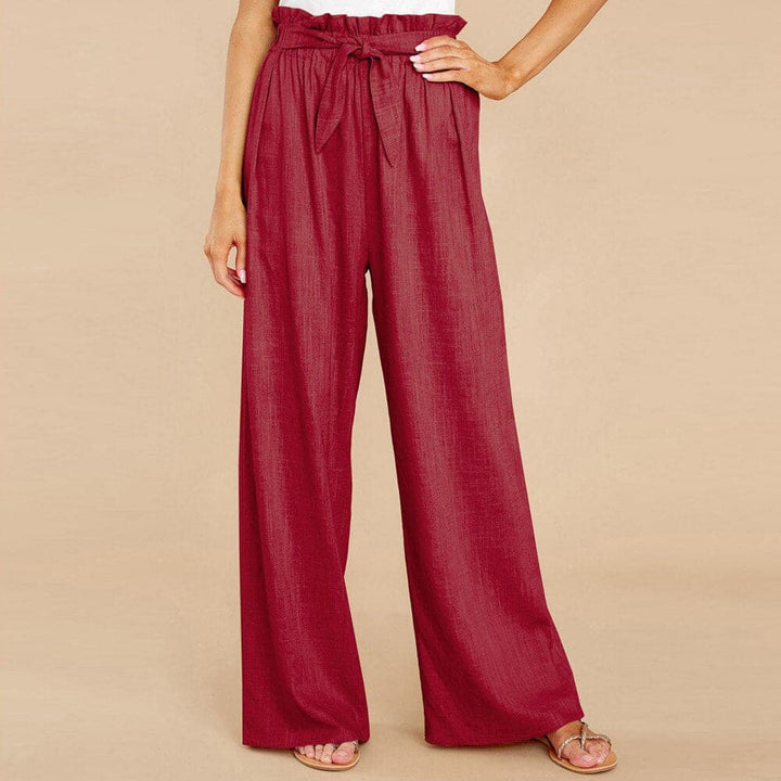 Seraphina | High-Waisted Tie-Belt Wide Leg Pants