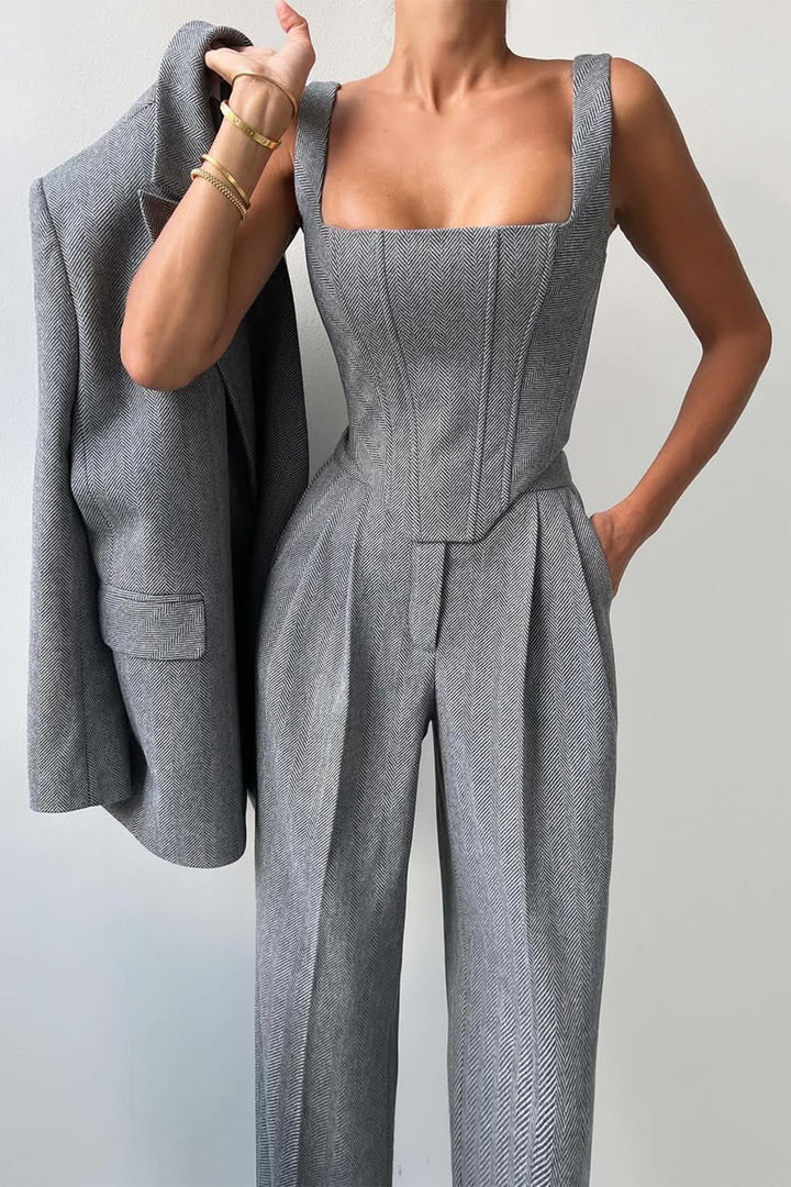 Seraphina | Sophisticated Three-Piece Blazer Set with Tailored Style