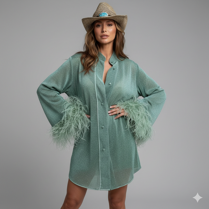 Clara | Sophisticated And Elegant Standing Collar Two Piece Set