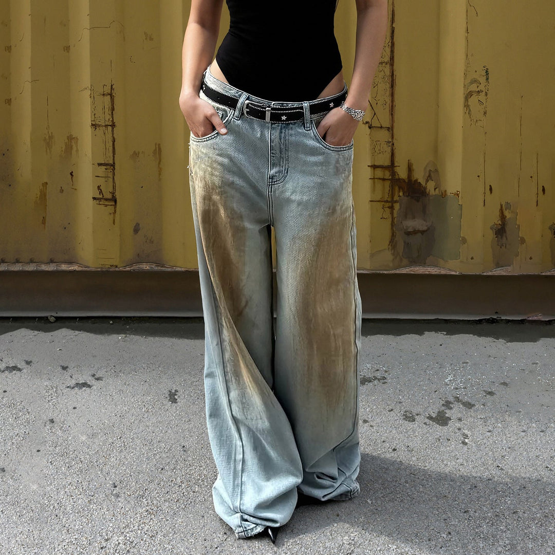 Isabella | Vintage-Washed And Trendy Wide Leg Jeans