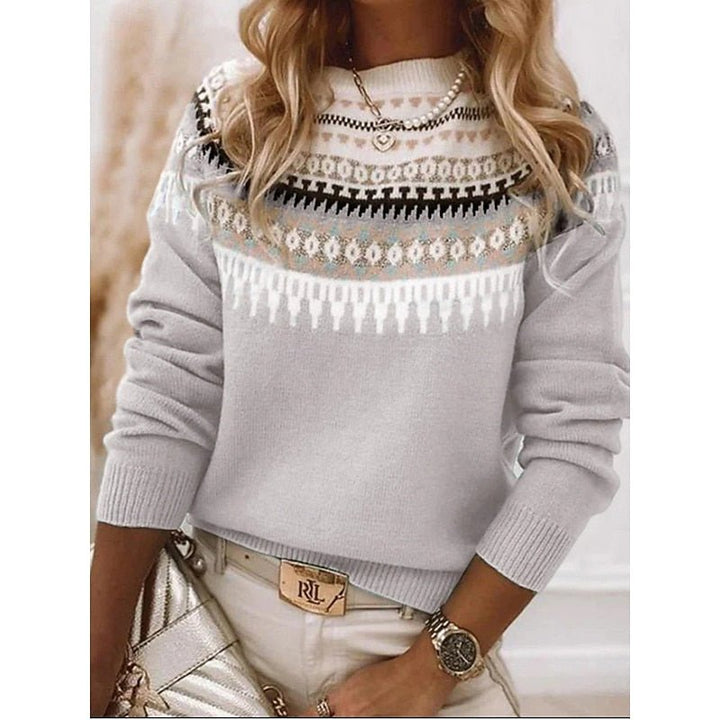Cozy | Knit Sweater – Timeless Patterned Design for Women