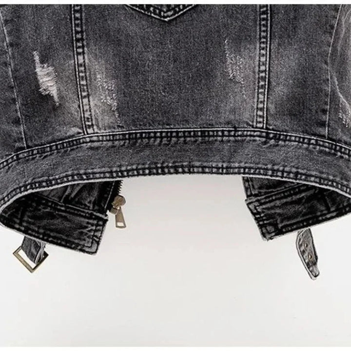 Liam | Edgy And Rugged Distressed Denim Vest