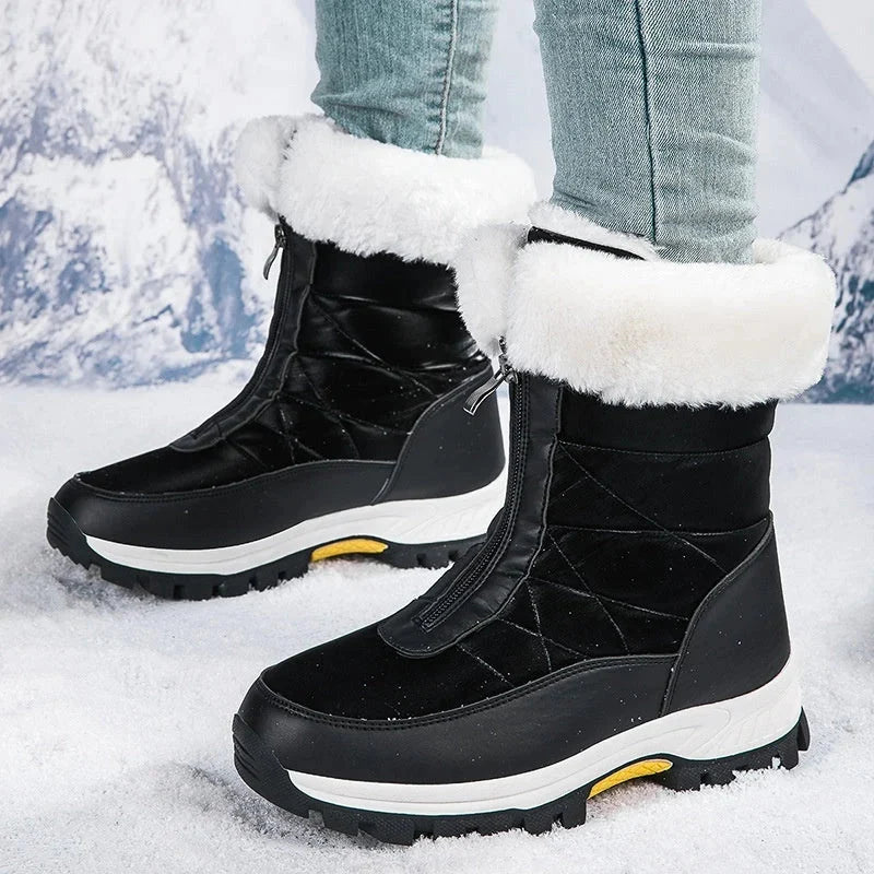 Snowlina | Plush-Lined Snow Boots – Cozy Mid-Calf Style