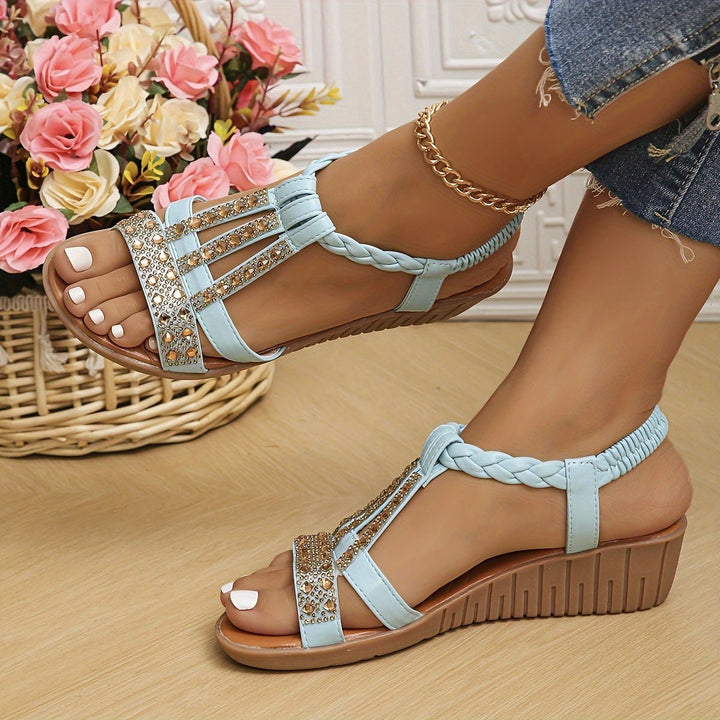 Frieda | Orthopedic Wedge Sandals – Stylish T-Strap Design for Women