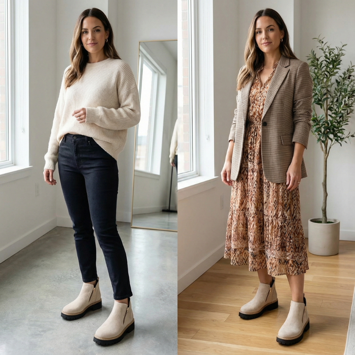 Stepara | Chelsea Boots – Side-Zip Suede Design for Comfort