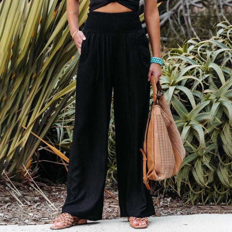 Clara | Breezy And Elegant Linen Wide Leg Pants