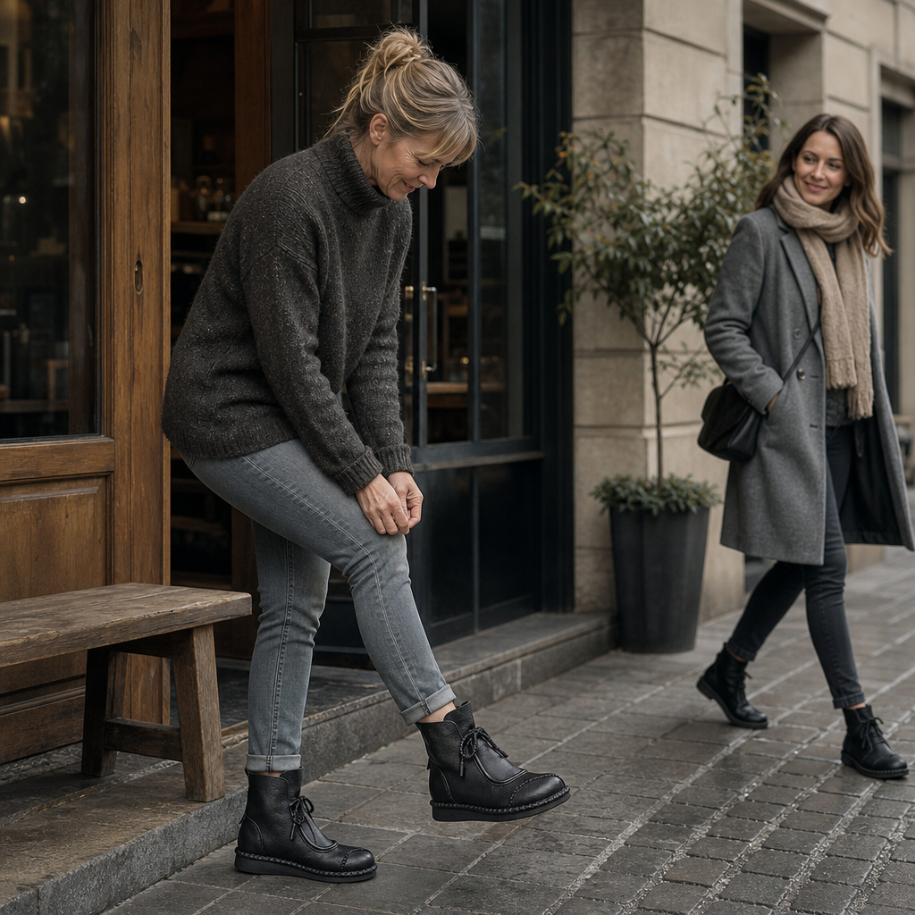 Vintara | Lace-Up Ankle Boots – Vintage Style for Women