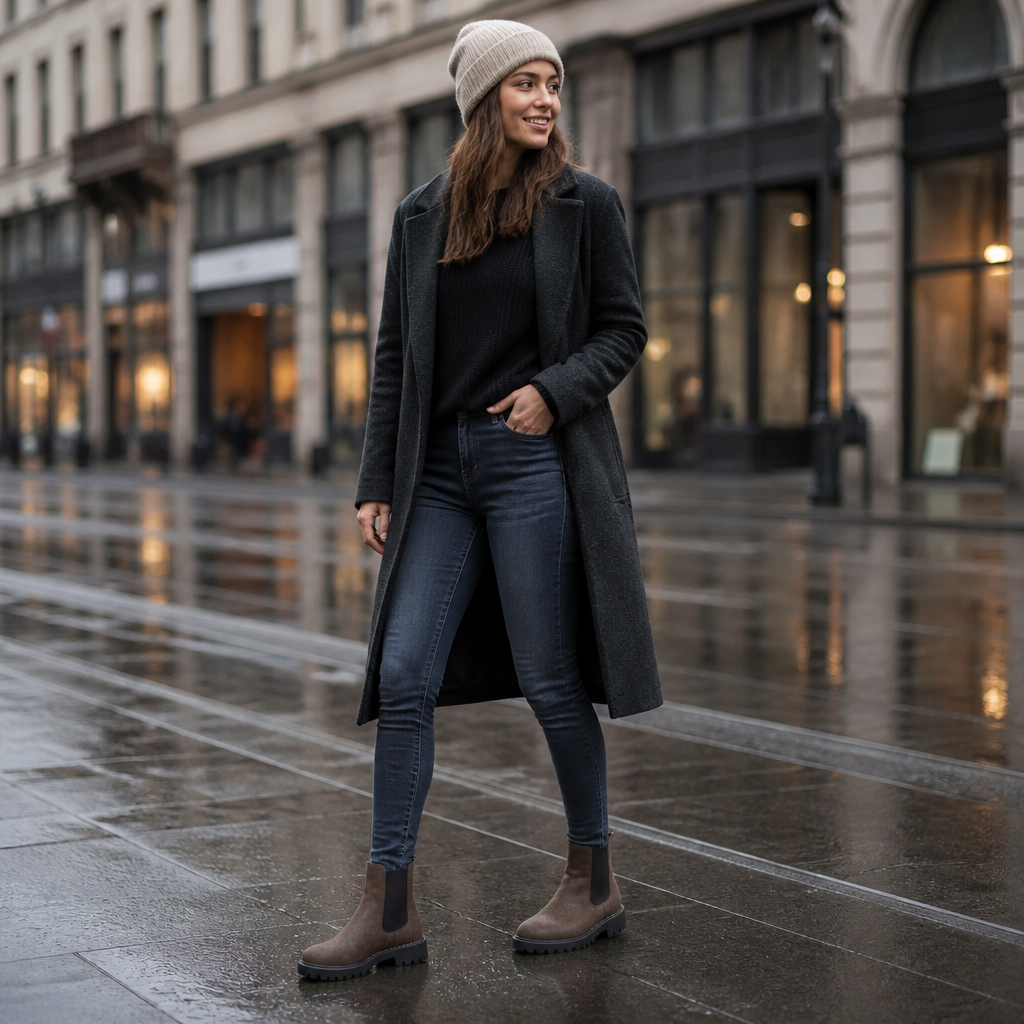 Traqora | Chelsea Boots – Wide-Fit Stretch-Panel Style