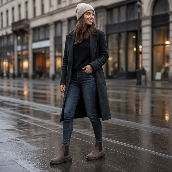Traqora | Chelsea Boots – Wide-Fit Stretch-Panel Style