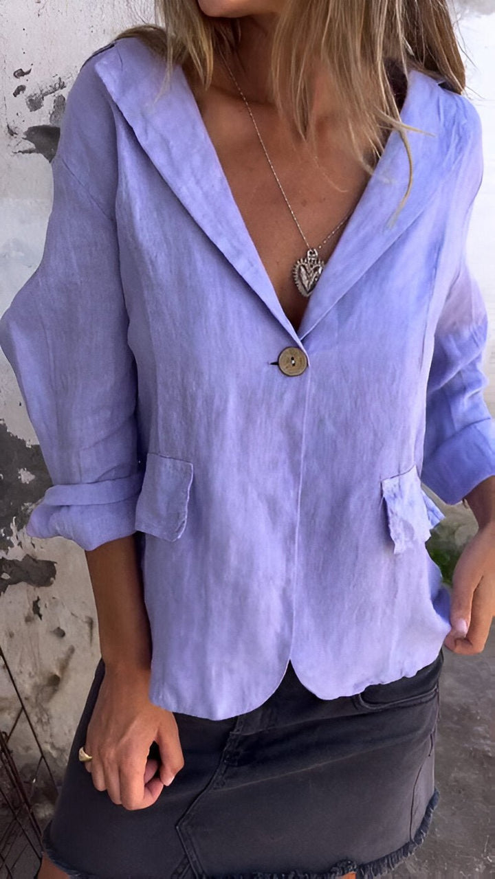 Sophia | Minimalist Linen Lightweight Blazer