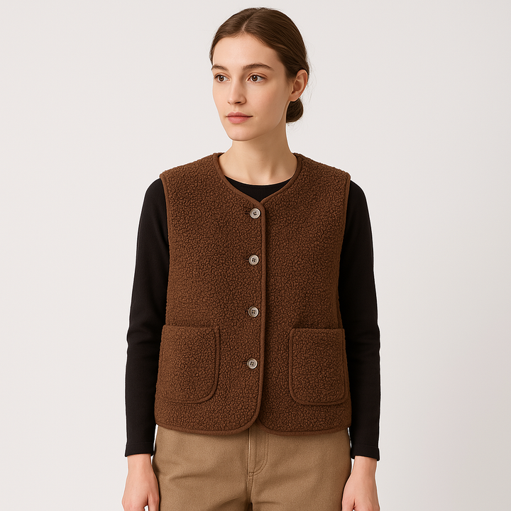 Elena | Cozy And Warm Shearling Effect Vest