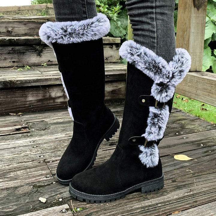 Jennifer | Cozy Fur-Trimmed Knee High Boots for Winter