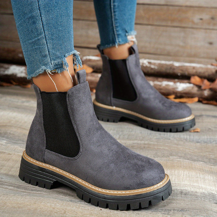 Katherine | Stivaletti alla caviglia Chelsea con plateau, eleganti e moderni