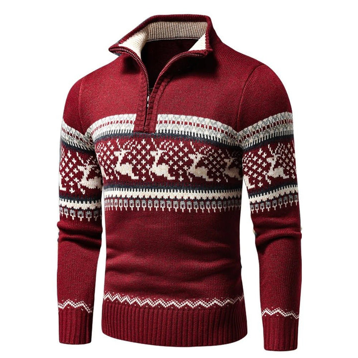 Robert | Festive Winter Sweater for Men with Zipper