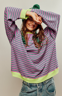 Amara | Playful Oversized Striped Sweater
