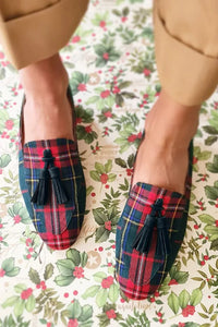 Emma | Classic and Comfortable Women's Tartan Fringe Loafers
