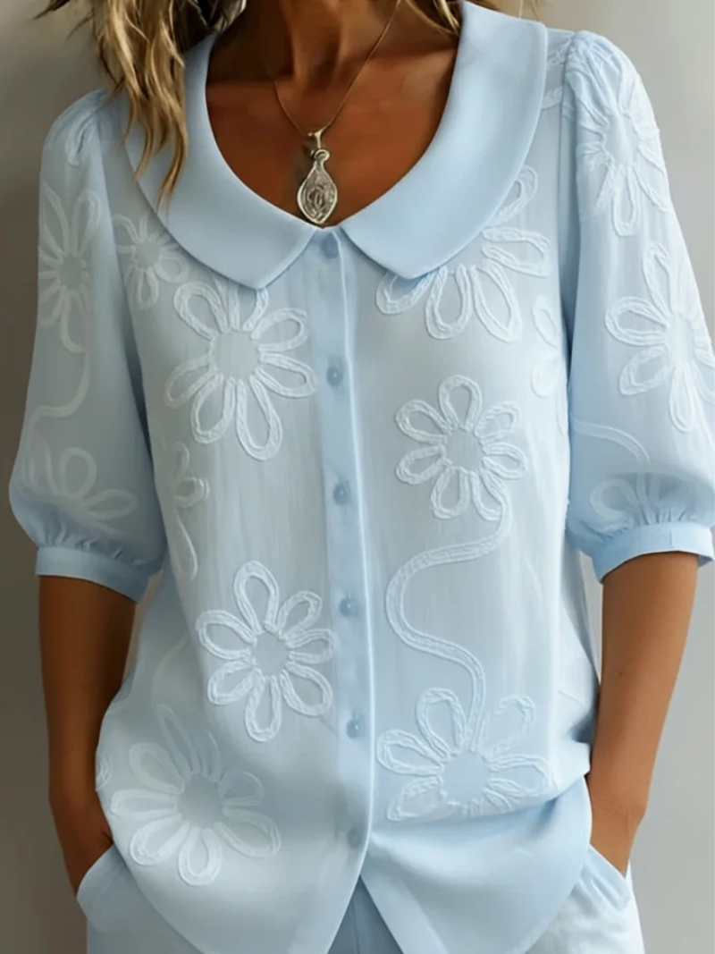 Alyssa | Embroidered Floral Blouse for Women