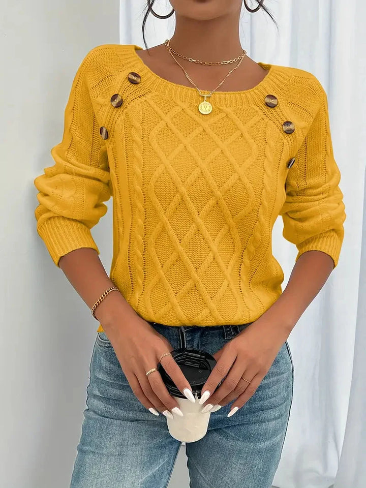 Lina | Cable Knit Sweater – Casual Style for Women