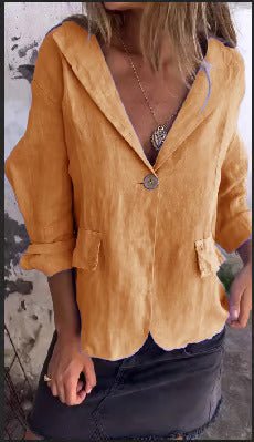 Sophia | Minimalist Linen Lightweight Blazer