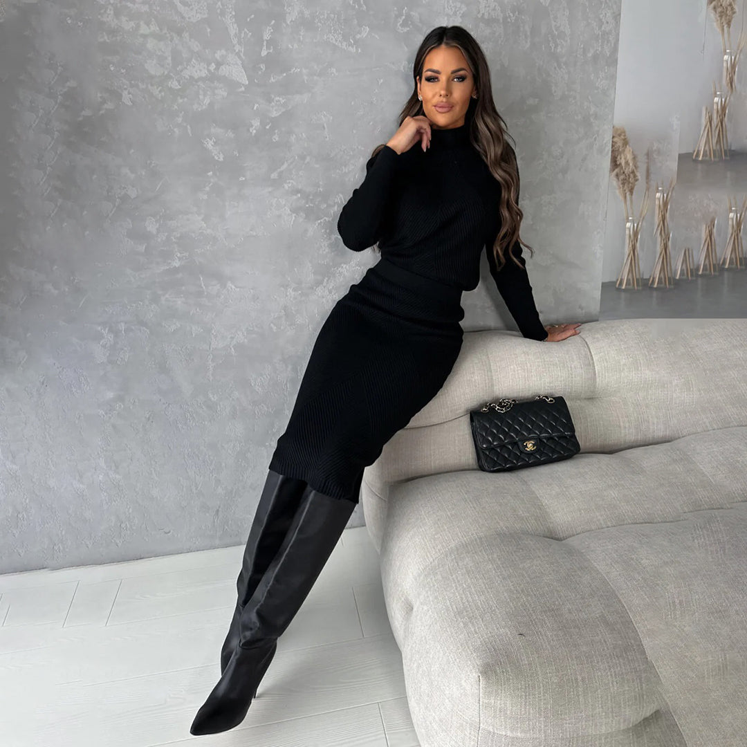 Camilla | Graceful And Timeless Knit Sweater Skirt Two Piece Set